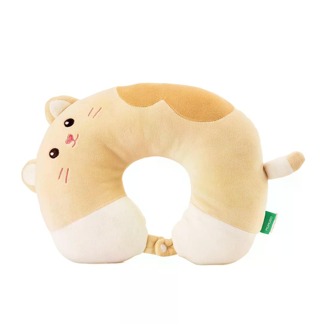 MUMUSO Cartoon Cat Neck Pillow - Khaki Cat