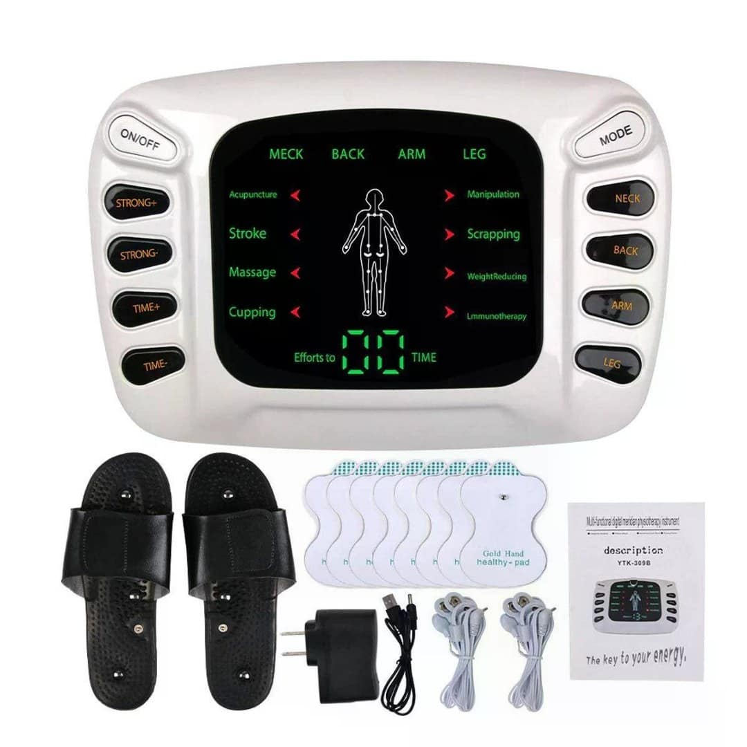 Electric Pulse Physiotherapy Massager Tens EMS Muscle Stimulator Acupuncture Therapy Body Massage Slimming Health Care Machine