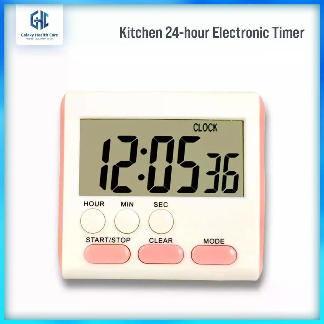 Kitchen Clock English 24-hour Electronic Timer Digital Reminder Alarm Clocks Cooking Countdown Timer LCD Multifunction Home