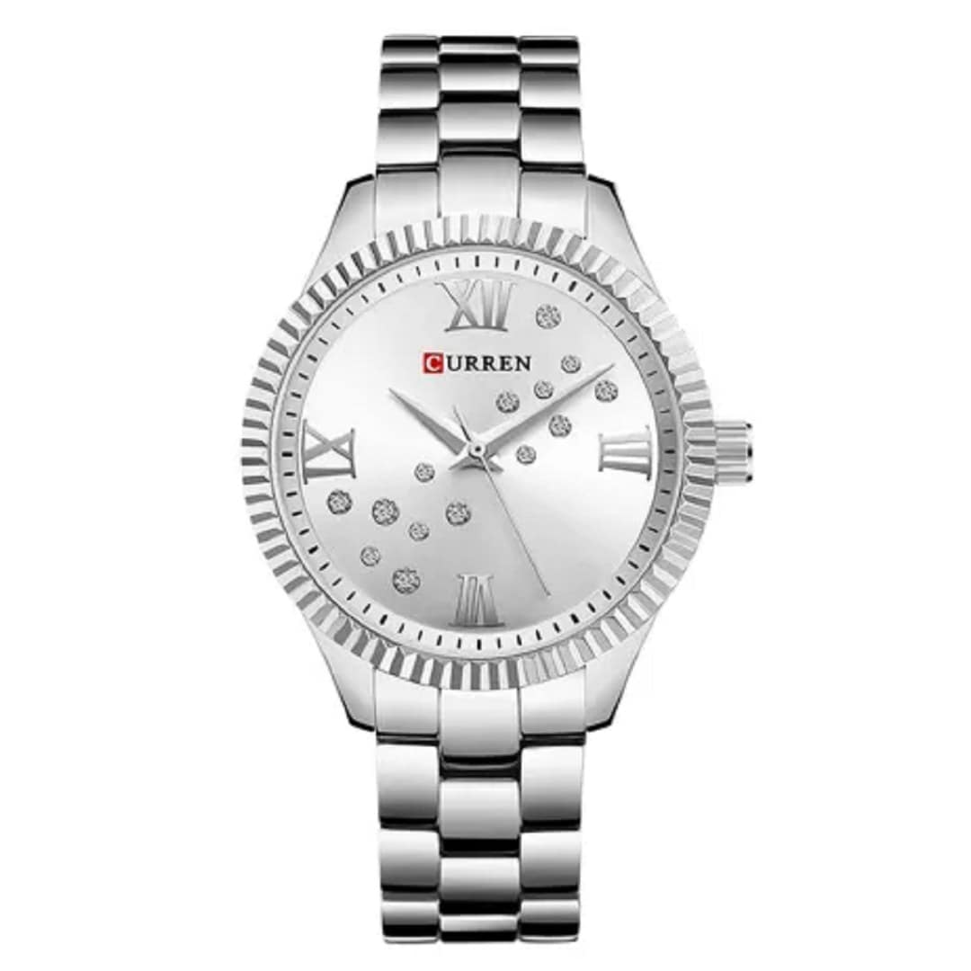 CURREN C9009L Stainless Steel Watch for Women – Silver
