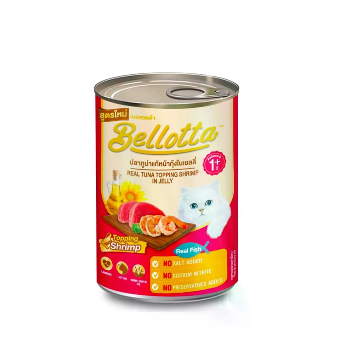 Bellotta Real Tuna Topping Shrimp in Jelly 400gm