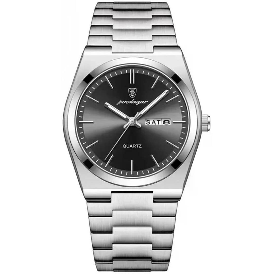 Poedagar 930 Business Luminous Stainless Men’s Watch - Black