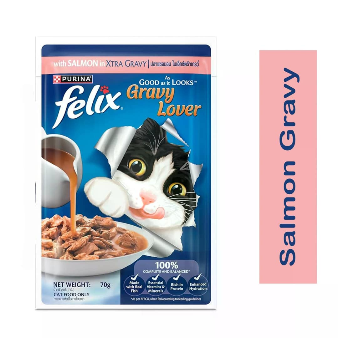 Purina Felix Adult Salmon In Gravy 85gm