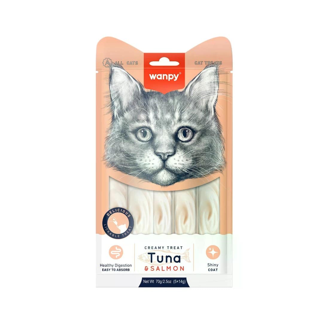 Wanpy Creamy Cat Treat Tuna & Salmon 70gm
