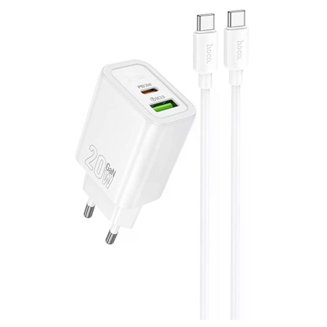Hoco N61 Gentle PD20W+QC3.0 Charger with Type-C Cable