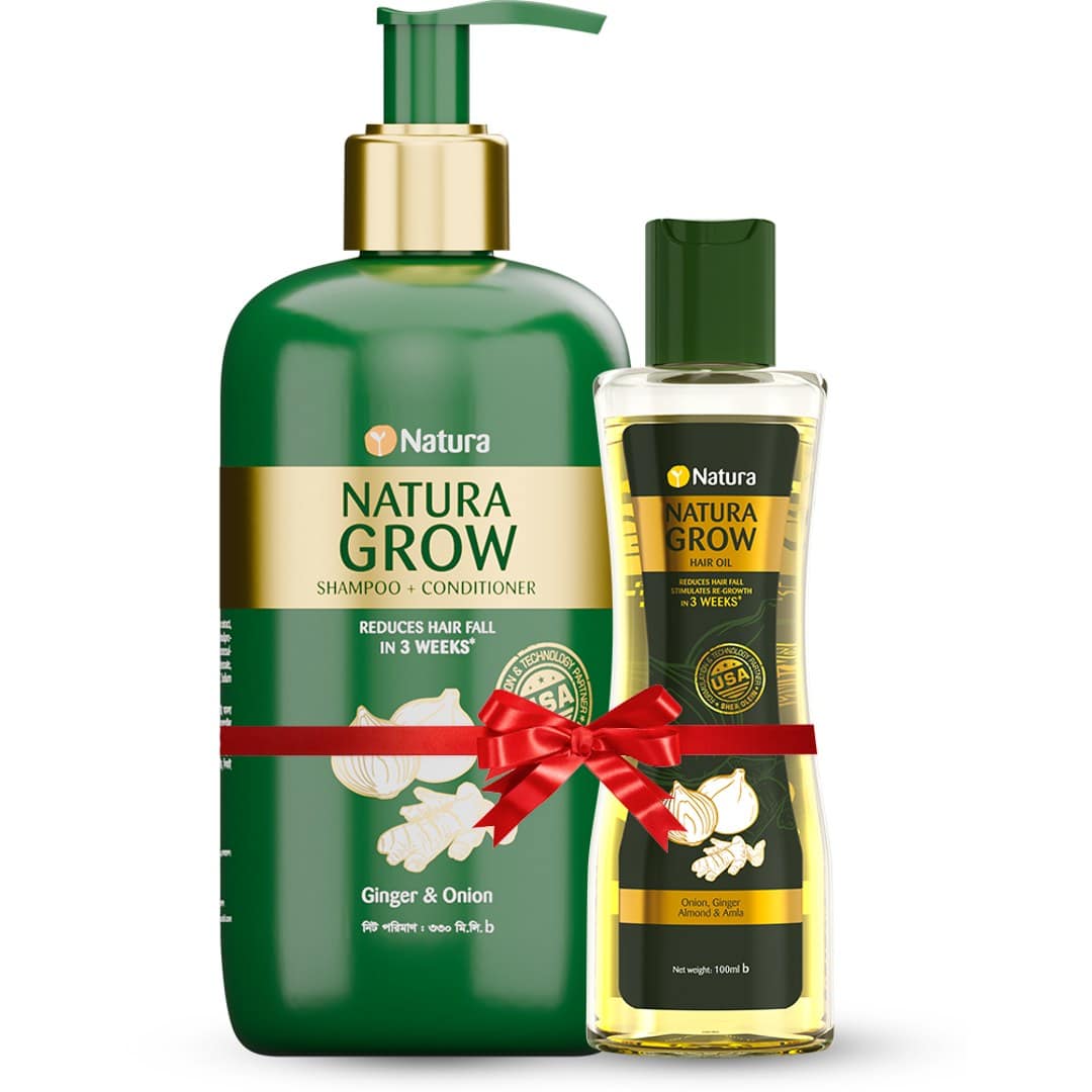 Buy 1 Natura Grow Shampoo + Conditioner 330ml & Get 1 Natura Grow Hair Oil 100ml Free
