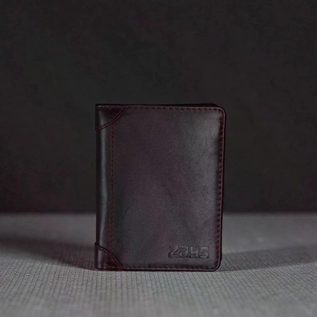 ZAYS Premium Handcrafted Genuine Leather Slim Bifold Wallet for unisex - Eco Tanned Full Grain Leather Compact Stylish Durable Everyday Wallet with Card Cash SIM and Memory Slots - ZSW131-Chocolate