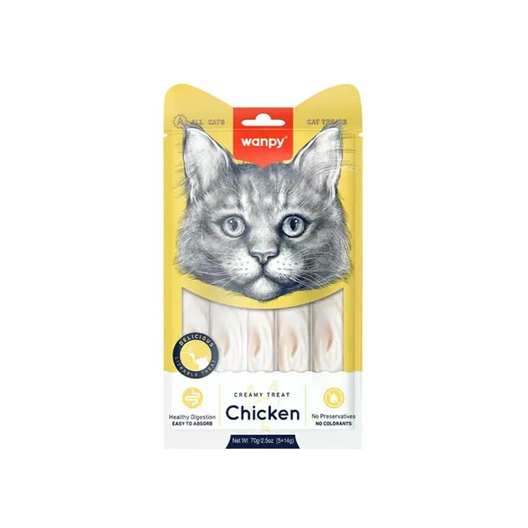 Wanpy Creamy Cat Treat Chicken 70gm