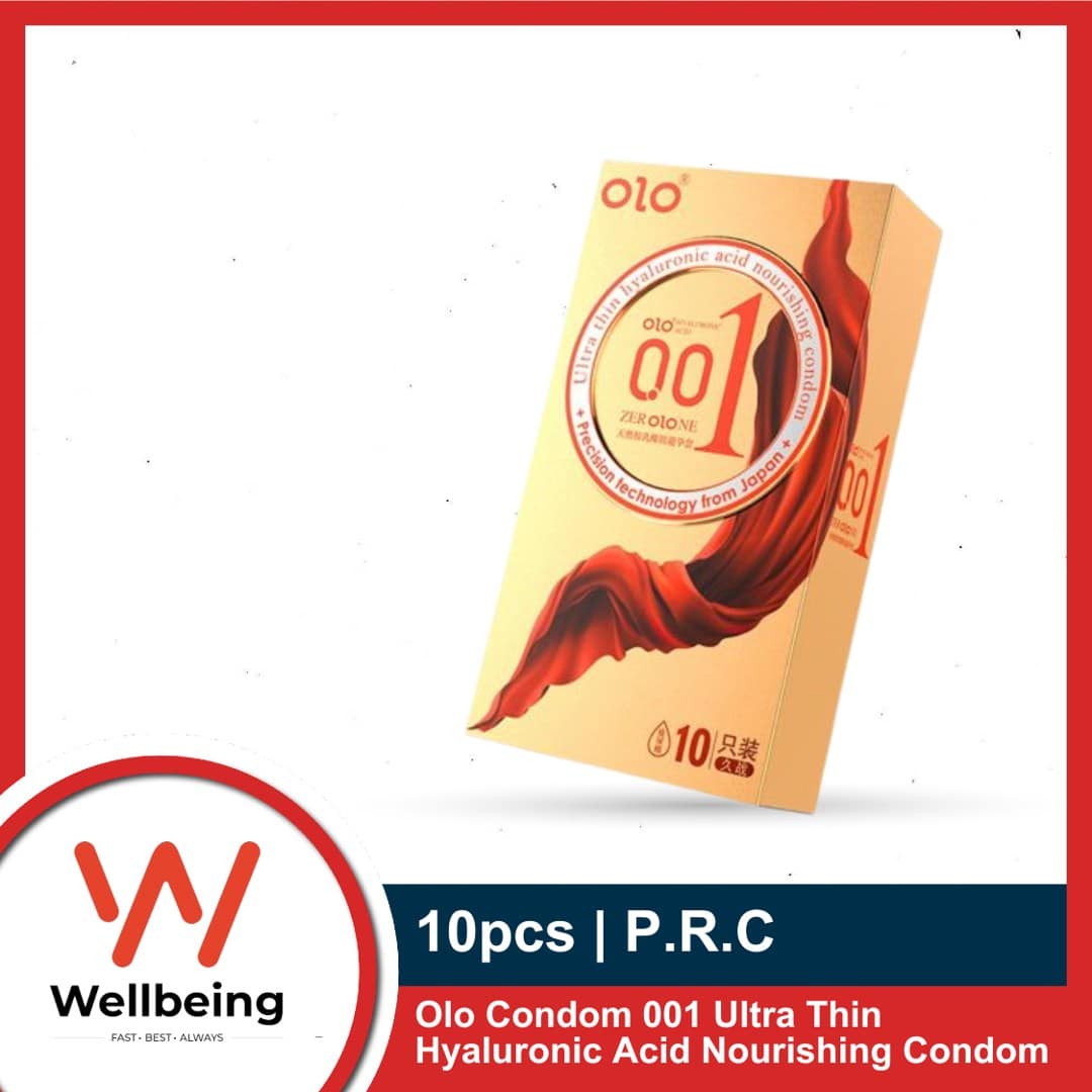 Olo Condom 001 Ultra Thin Hyaluronic Acid Nourishing Condom 10pcs (Made in China)