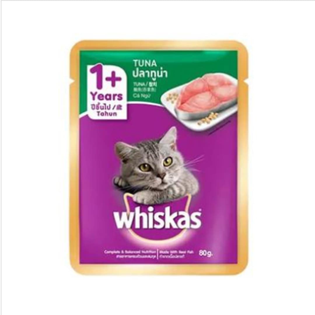 Whiskas Pouch Adult Wet Cat Food Tuna 80g