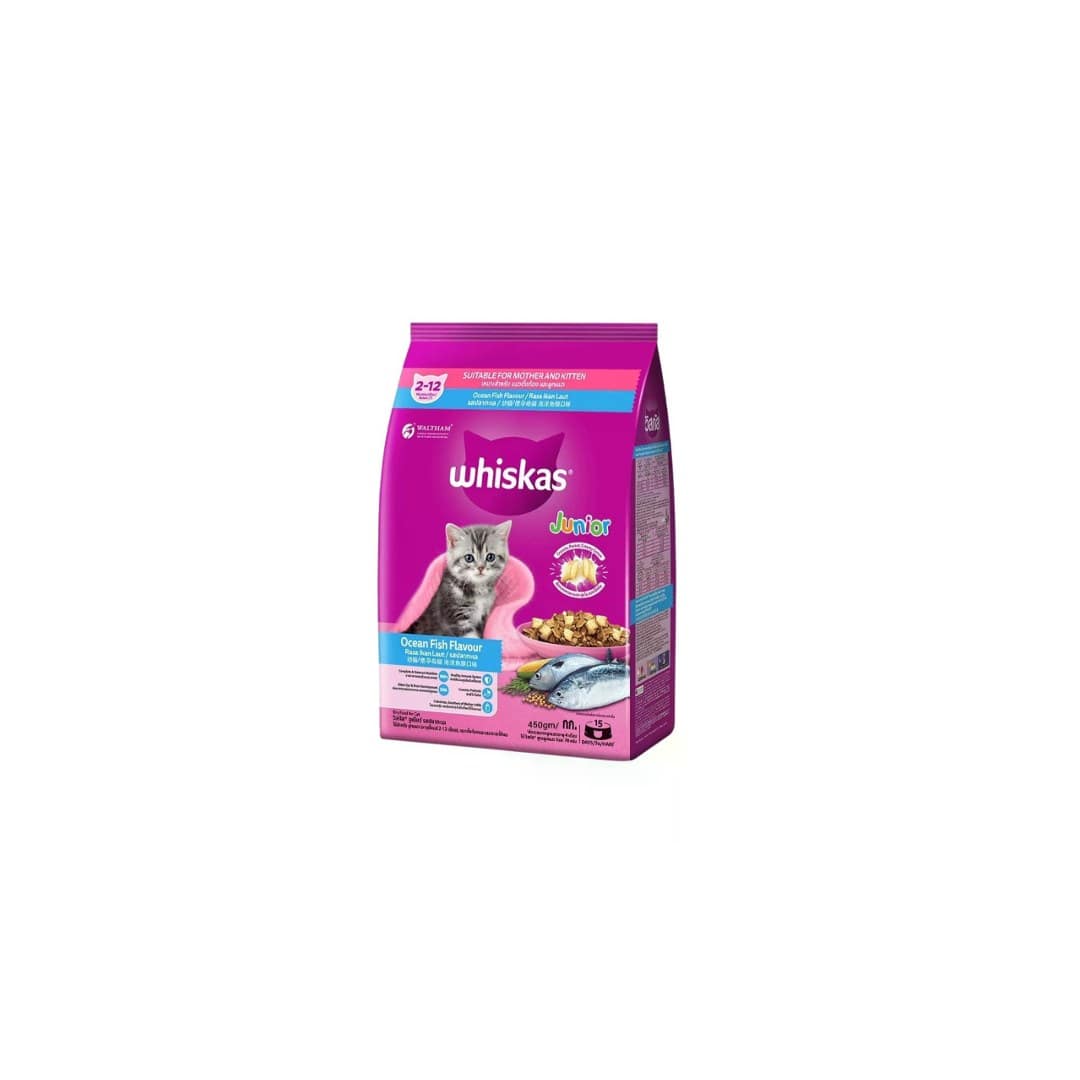 Whiskas Cat Food Junior Ocean Fish 450g