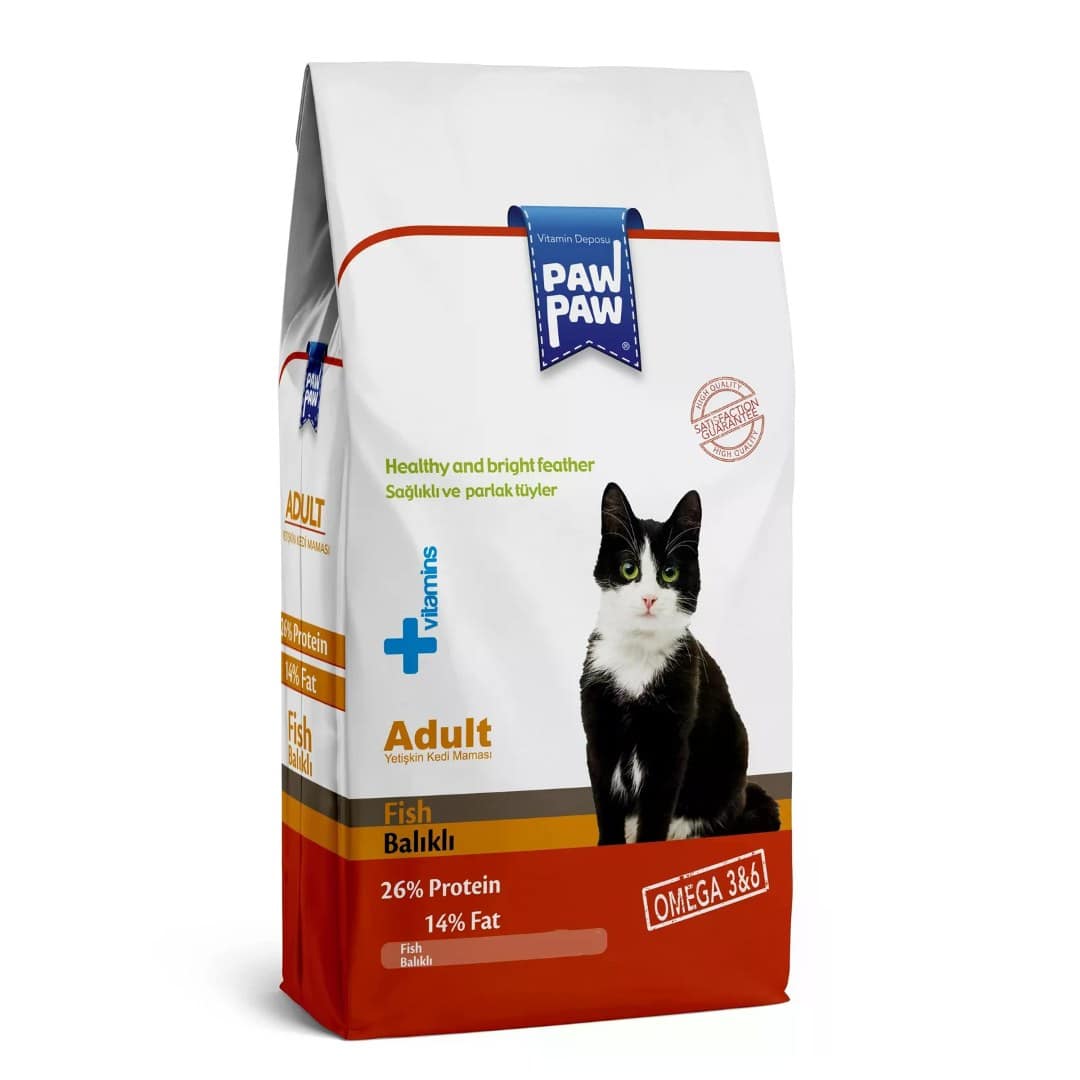 Paw Paw Adult Dry Cat Food With Fish 500gm