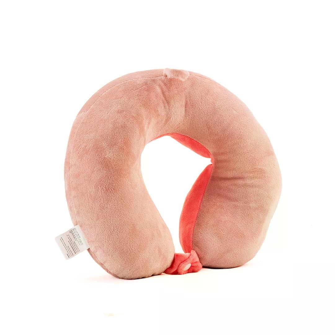 Double Humps U-Shaped Neck Pillow (Pink)