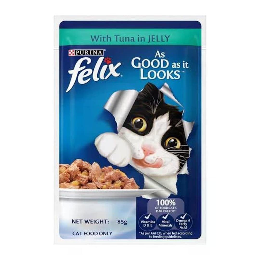 Purina Felix Adult Tuna In Jelly Cat Food 85gm