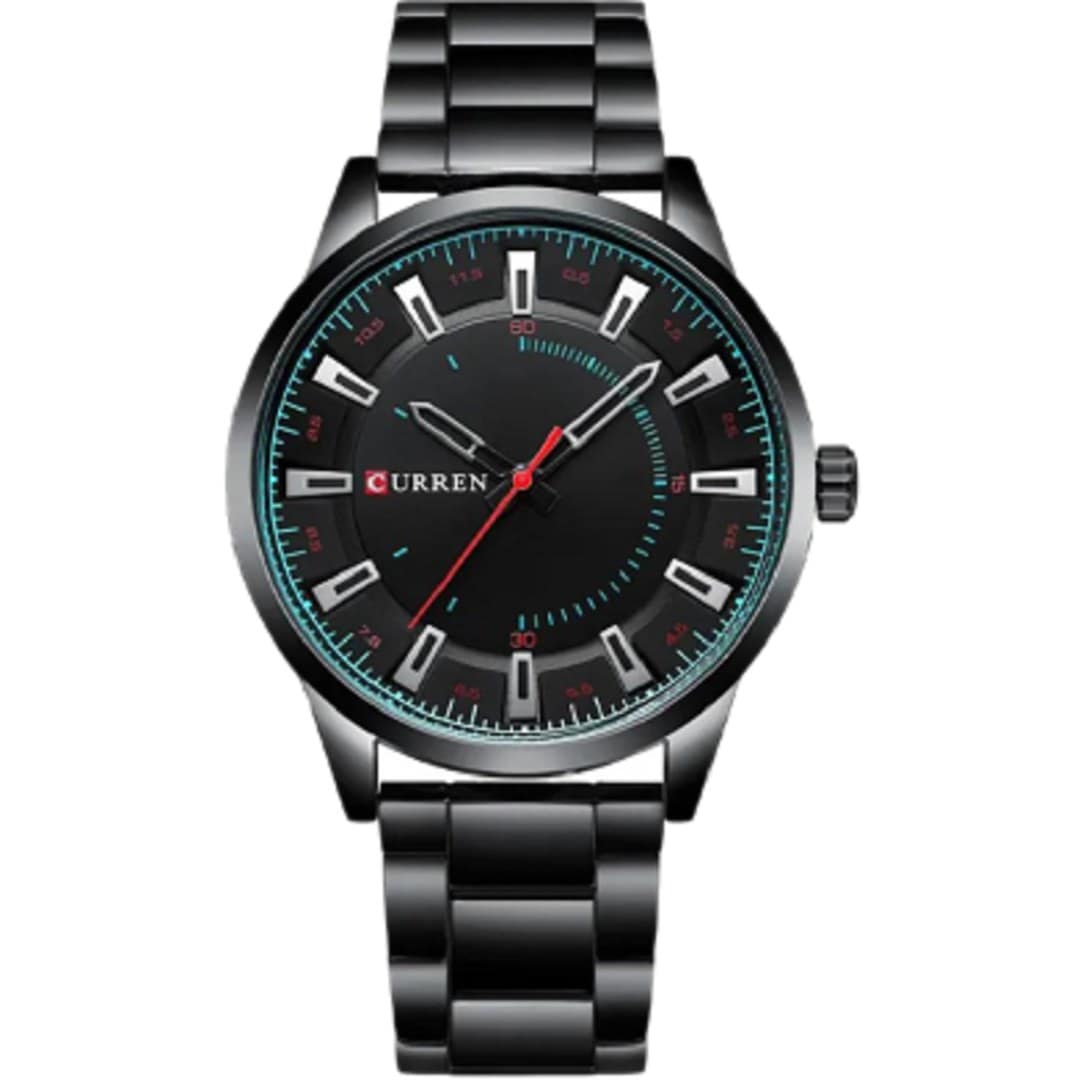 Curren 8406 Stainless Steel Watch for Men - Black