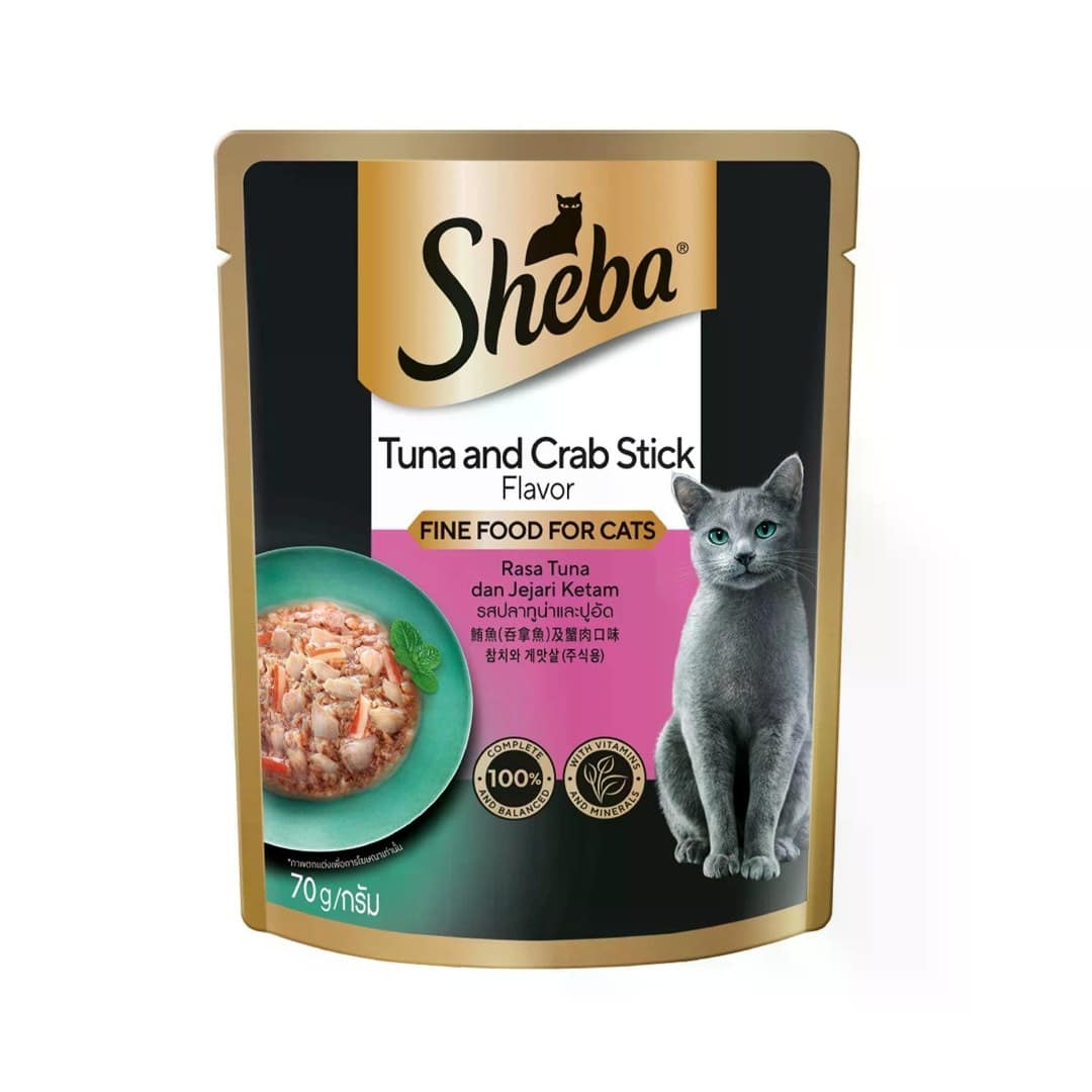 Sheba Pouch Tuna & Crab Stick 70gm