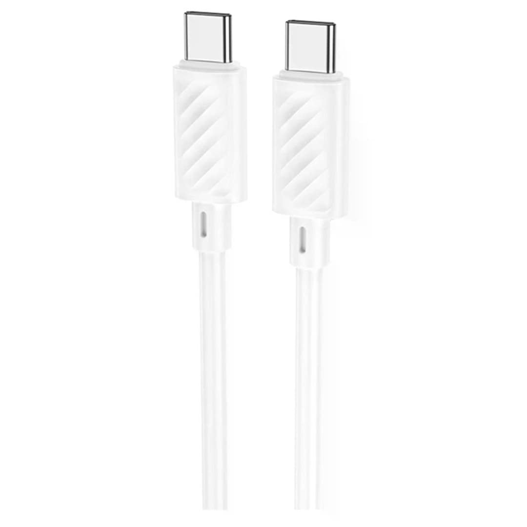 Hoco X88 Gratified PD 60W 1M Type-C to Type-C Fast Charging Data Cable (White)