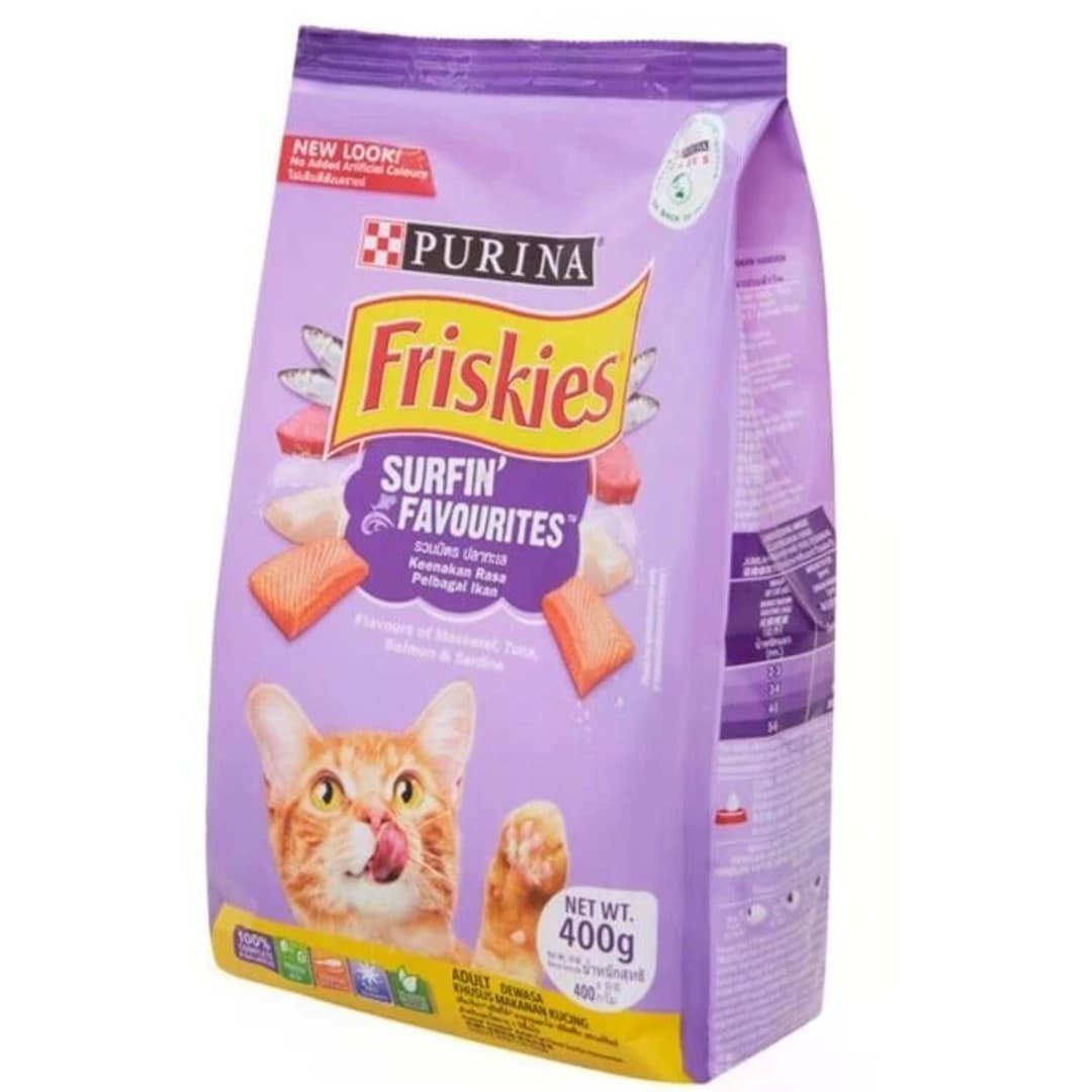 Purina Friskies Cat Food Surfin Favors 400gm