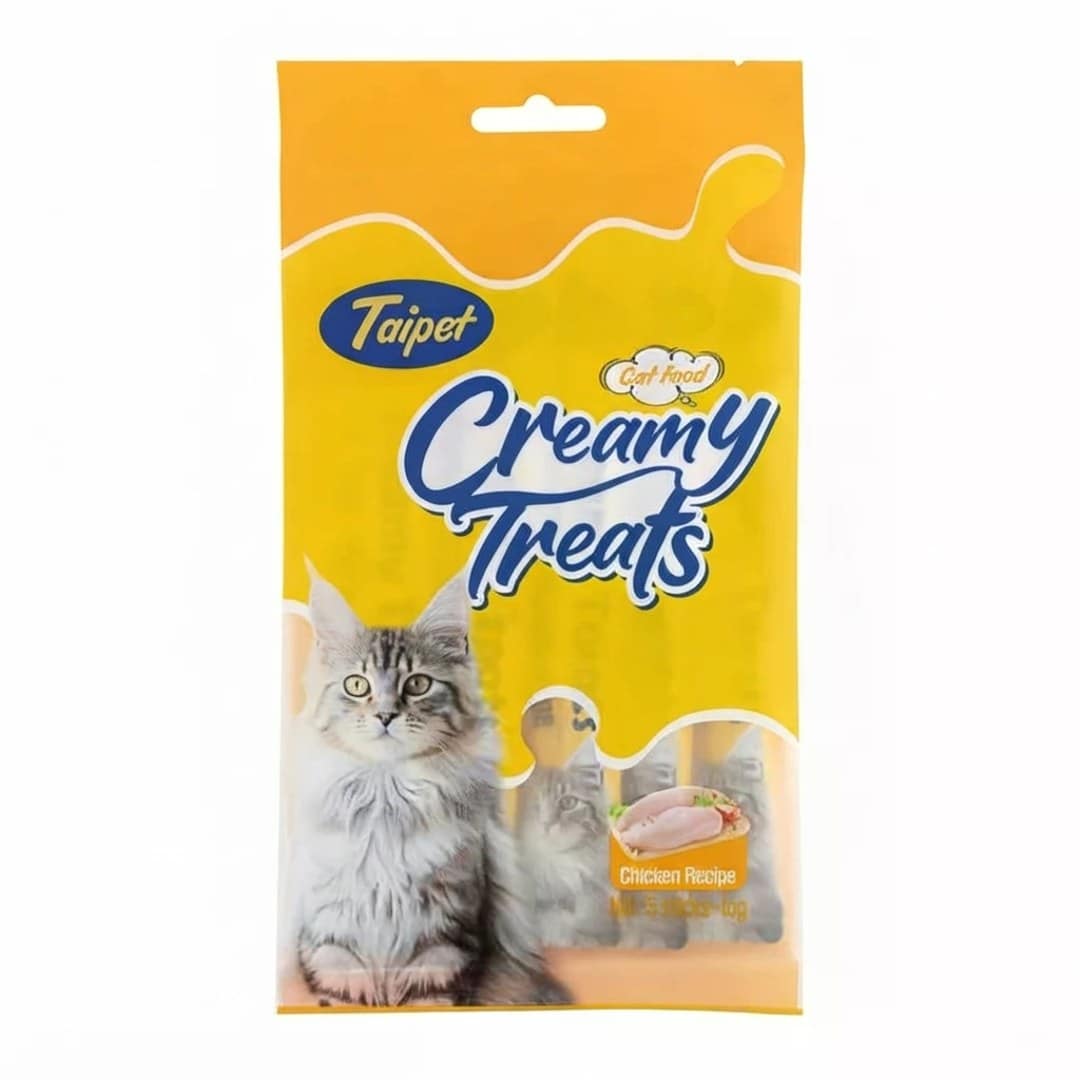 Taipet Creamy Cat Treats Chicken Recipe Flavor 5pcs