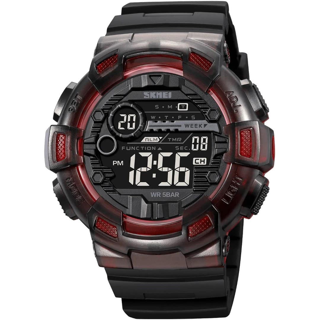 SKMEI 2110 Digital Sports Waterproof Men’s Watch - Red