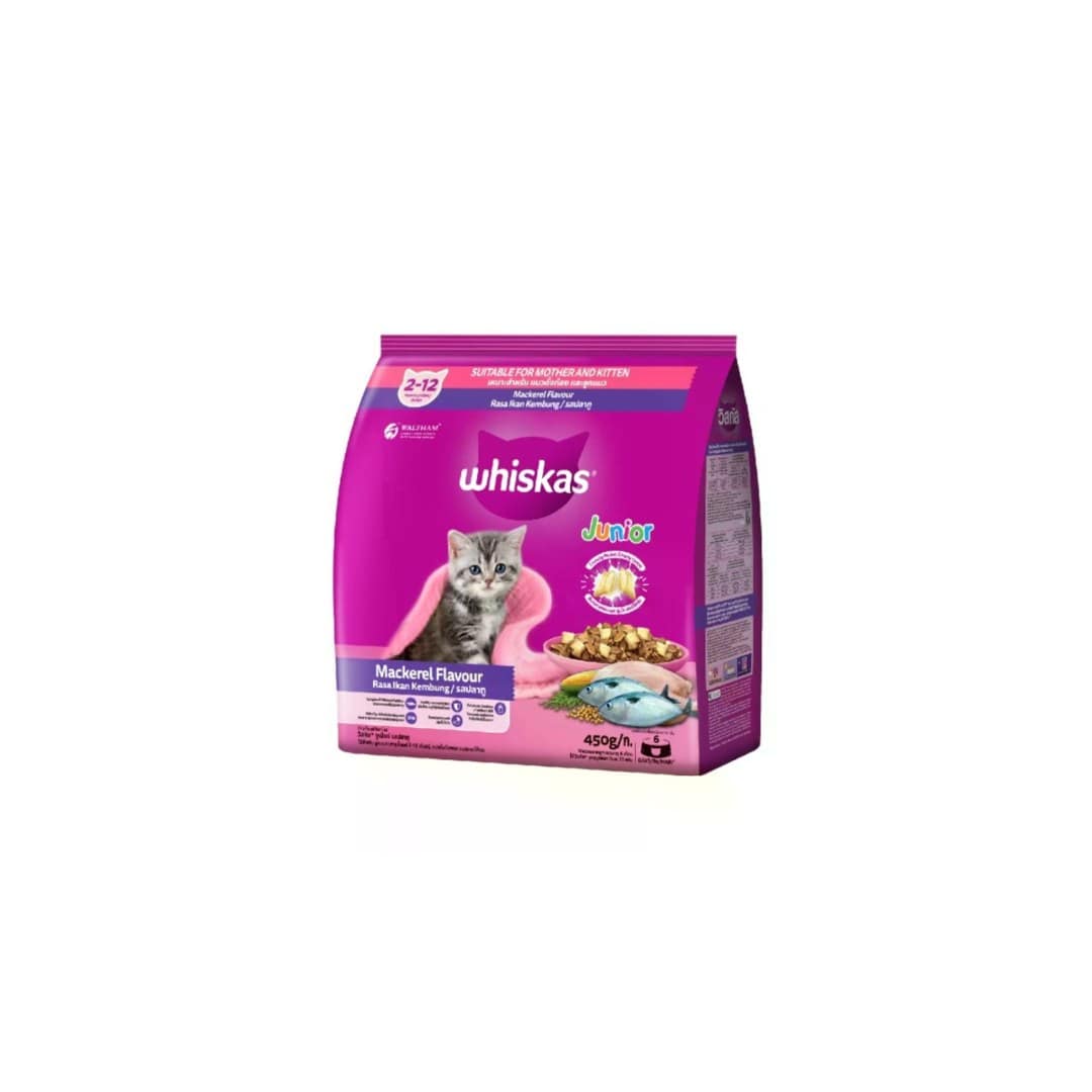 Whiskas Cat Food Junior Mackerel Cat Food 450g