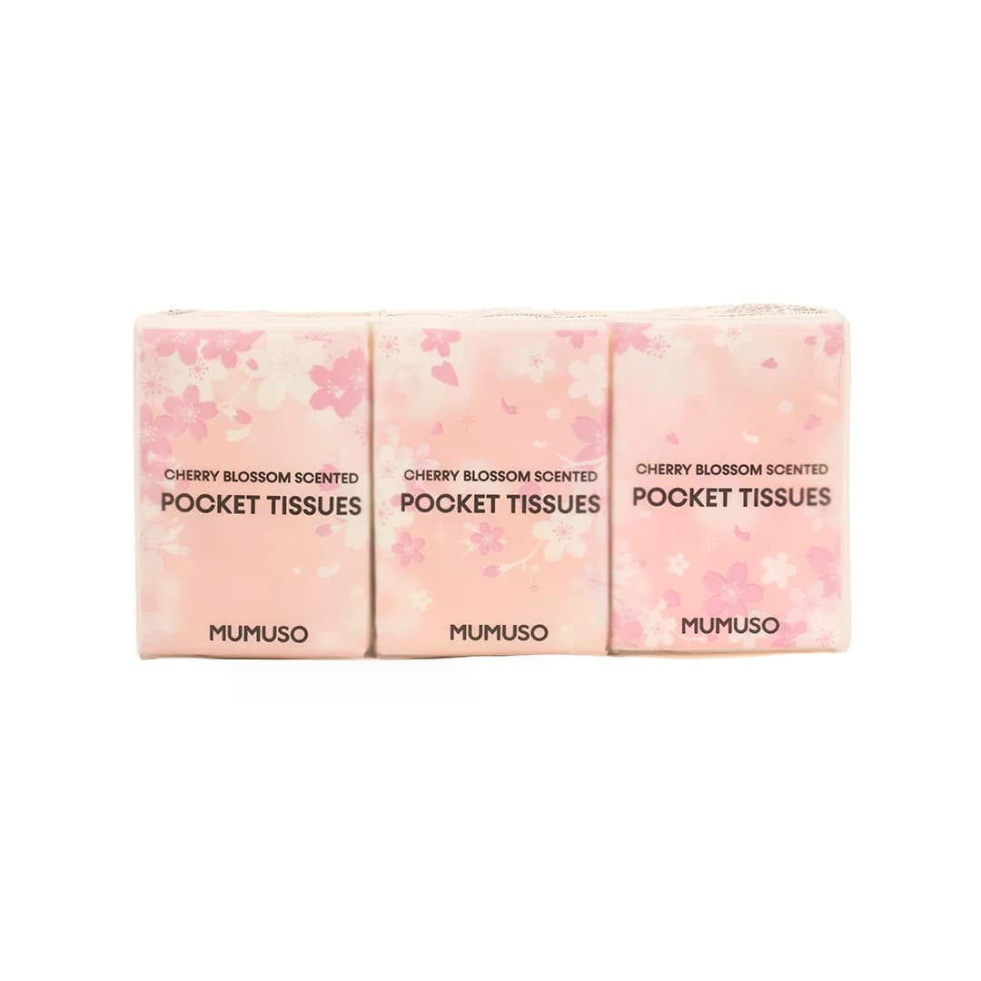 MUMUSO Cherry Blossom Scented Pocket Tissues