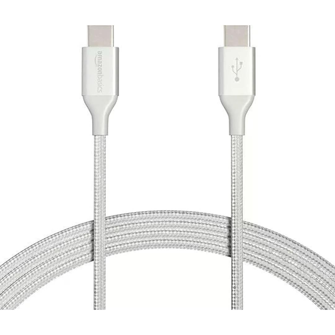 Amazon Basics Double Braided Nylon USB Type-C to Type-C 2.0 Cable