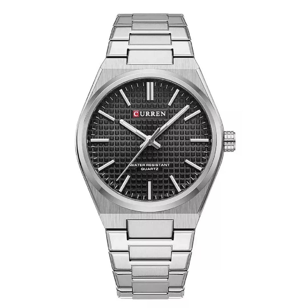 Curren 8439 Luxury Stainless Steel Man Watch - Silver Black