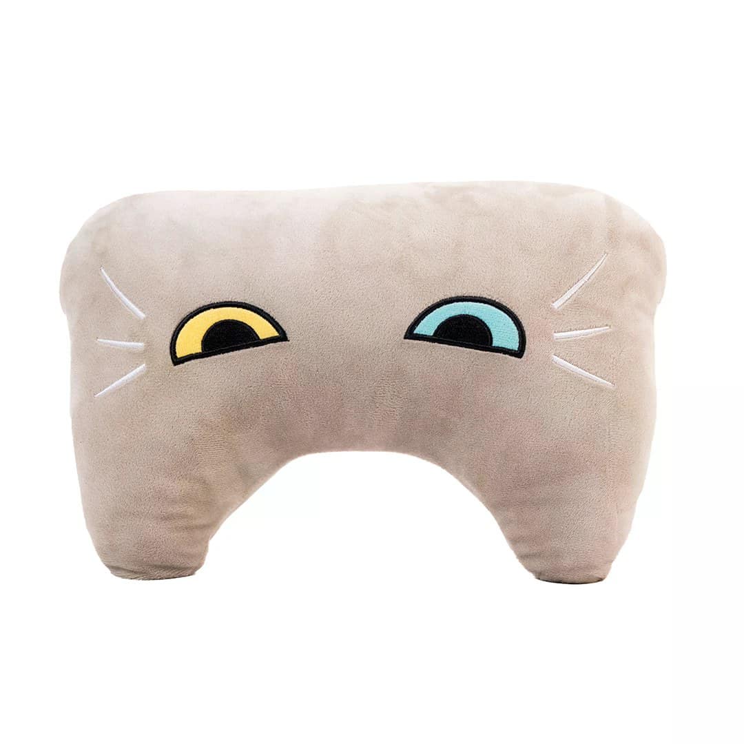 MUMUSO Bone-Shaped Neck Pillow (Grey Cat)