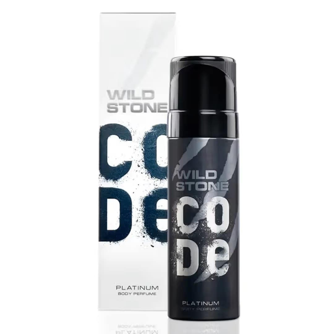 Wild Stone - Code Platinum No Gas Body Perfume For Men, Long Lasting Intense Fragrance, 120ml