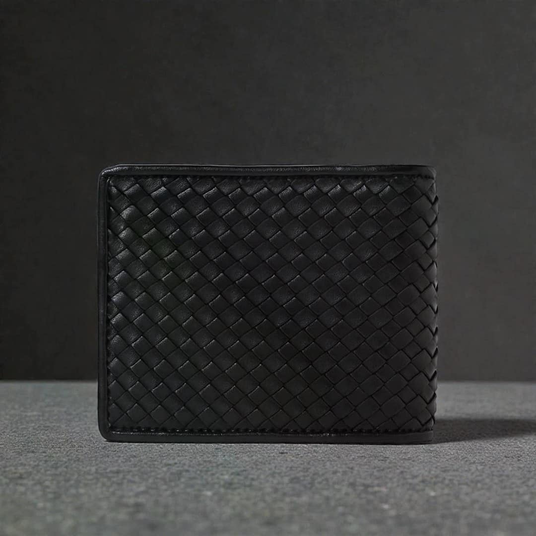 Zays Handcrafted Real Pati Degine Premium Leather Bifold Wallet for Men And Women - Super Slim Durable Stylish Short Wallet - ZSW129-Black