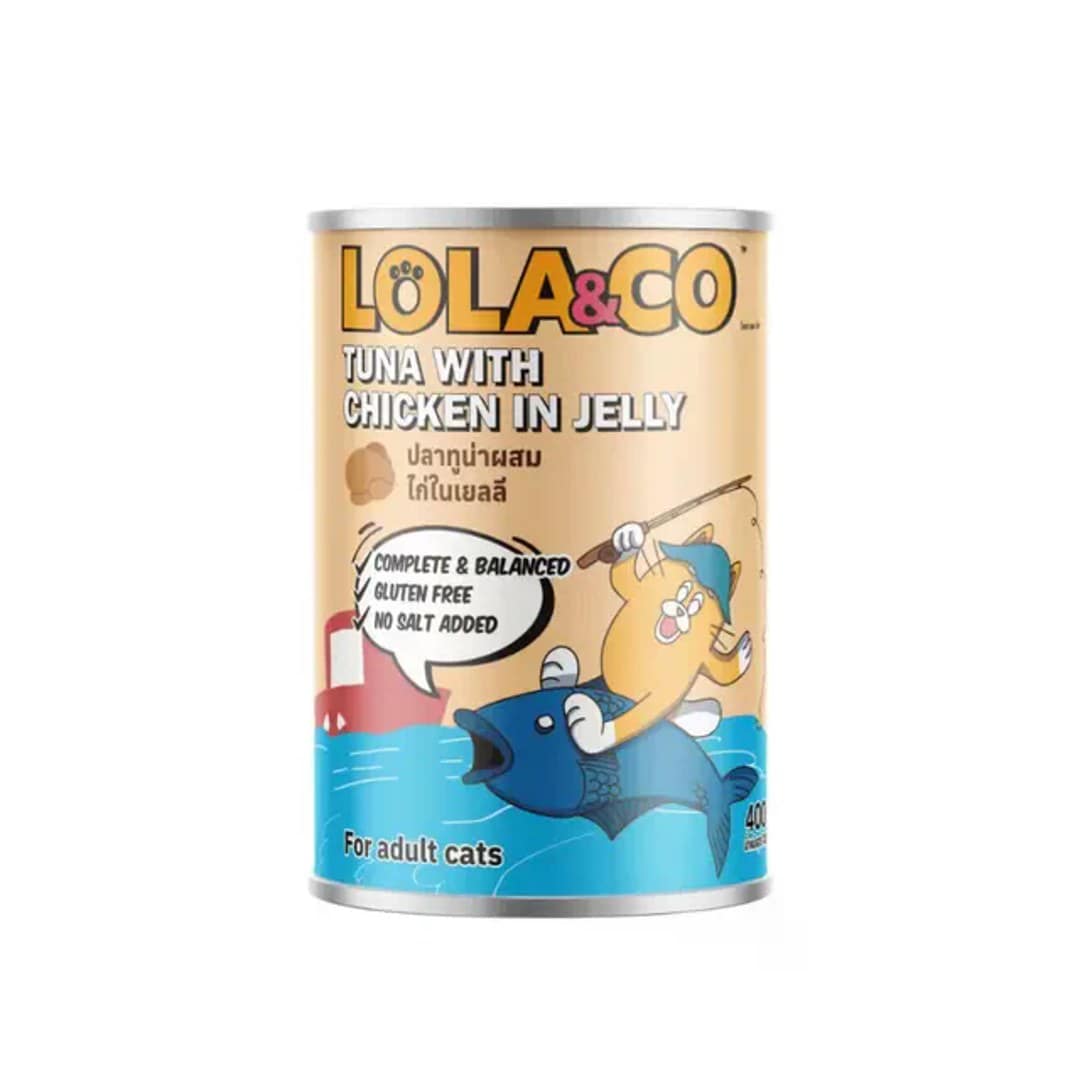 Lola & Co Tuna with Chicken in Jelly Can 400g Adult