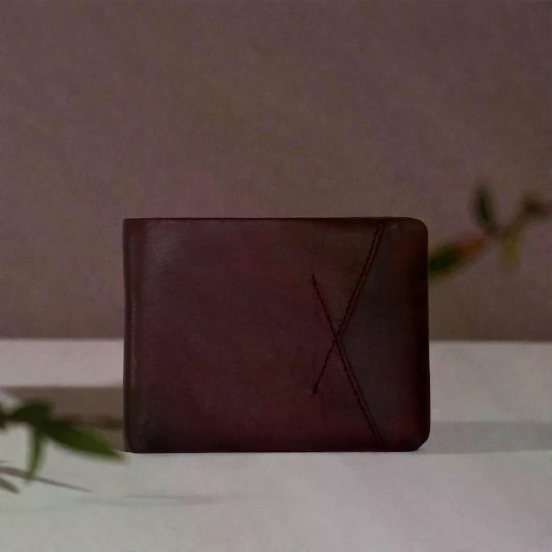 Zays Handcrafted Premium Leather Bifold Short Wallet ZSW104-Chocolate