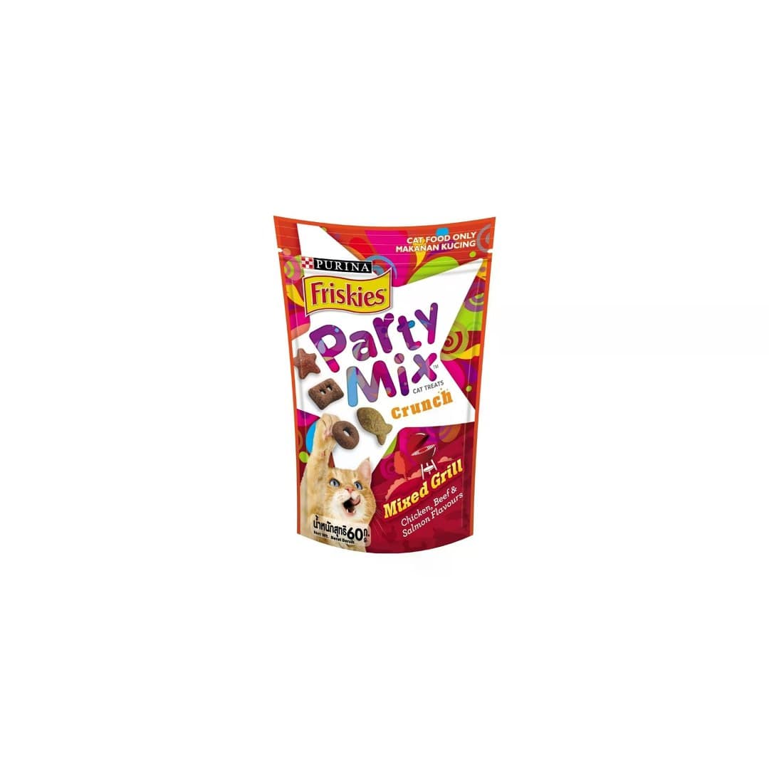 Friskies Party Mix Mixed Grill Cat Pets Treats 60g