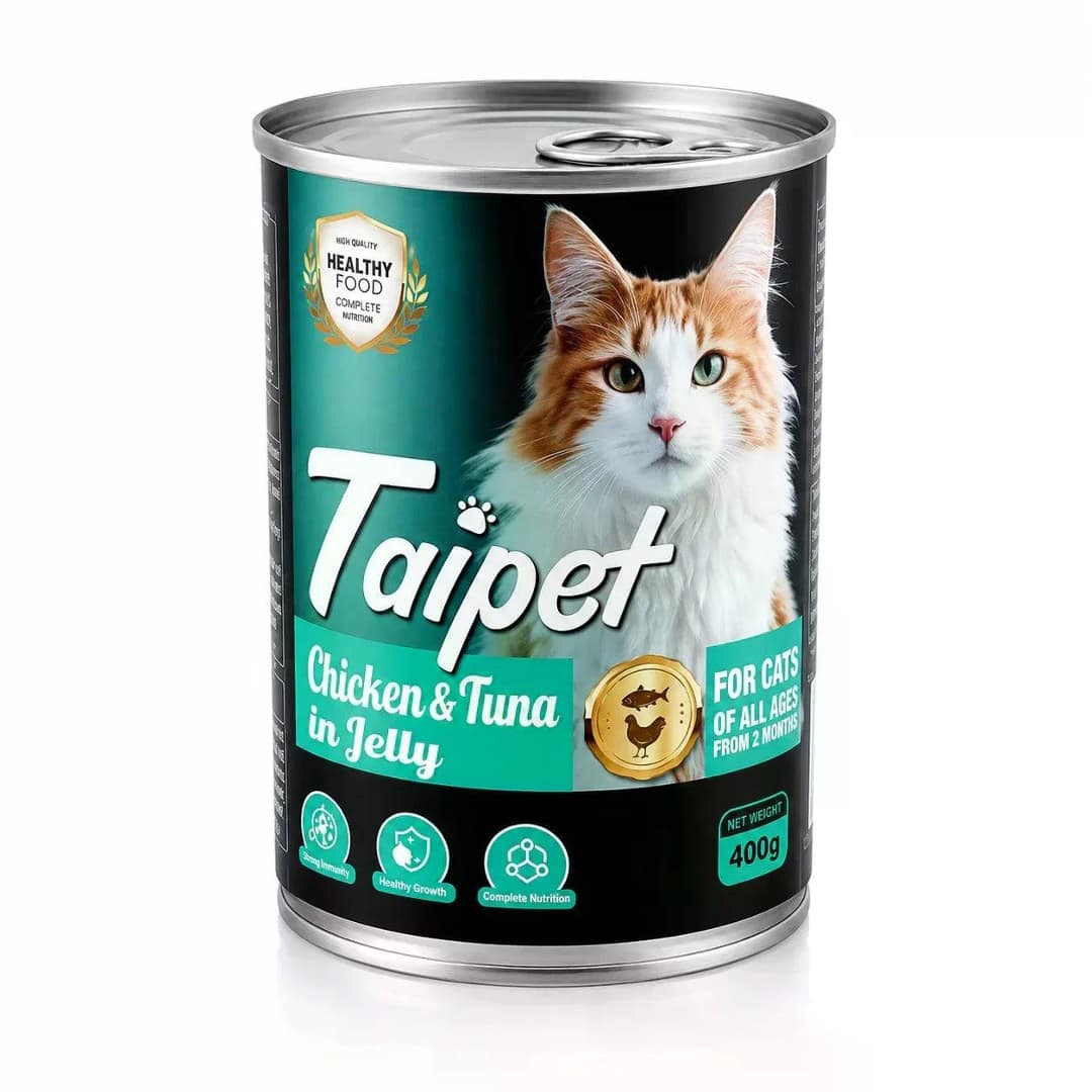 Taipet Cat Food Can Chicken Tuna In Jelly 400gm