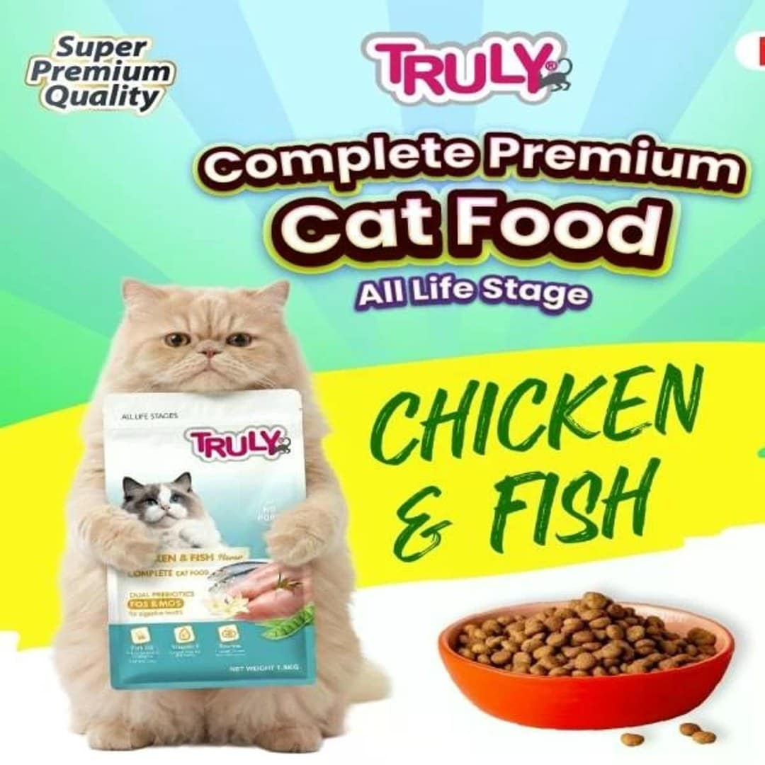 Truly All Life Stage Dry Cat Food Chicken & Fish 500gm