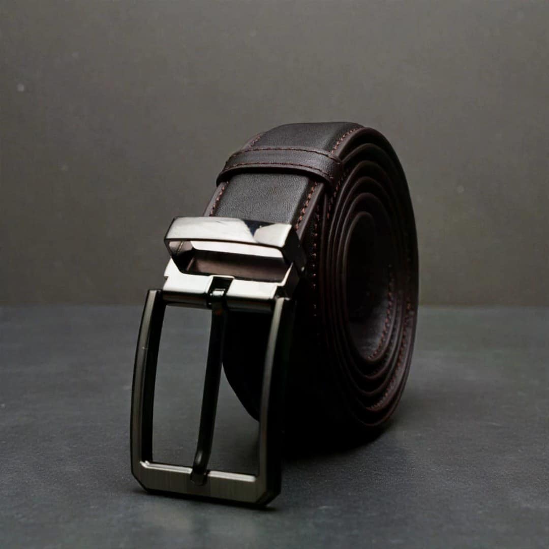 Zays Handcrafted Leather Belt for Men - Full-Grain Cowhide Adjustable Fit Stylish and Long-Lasting Designed for Office Traditional and Casual Use - Sweat-Resistant Anti-Crack Build Ideal for Daily Wear BS104-BC119-Chocolate