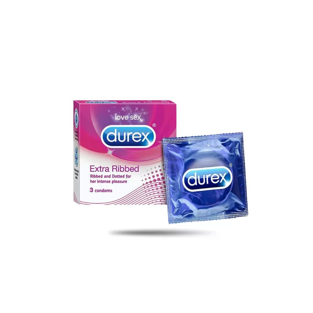 Durex Extra Ribbed Condom 3pcs Pack | India