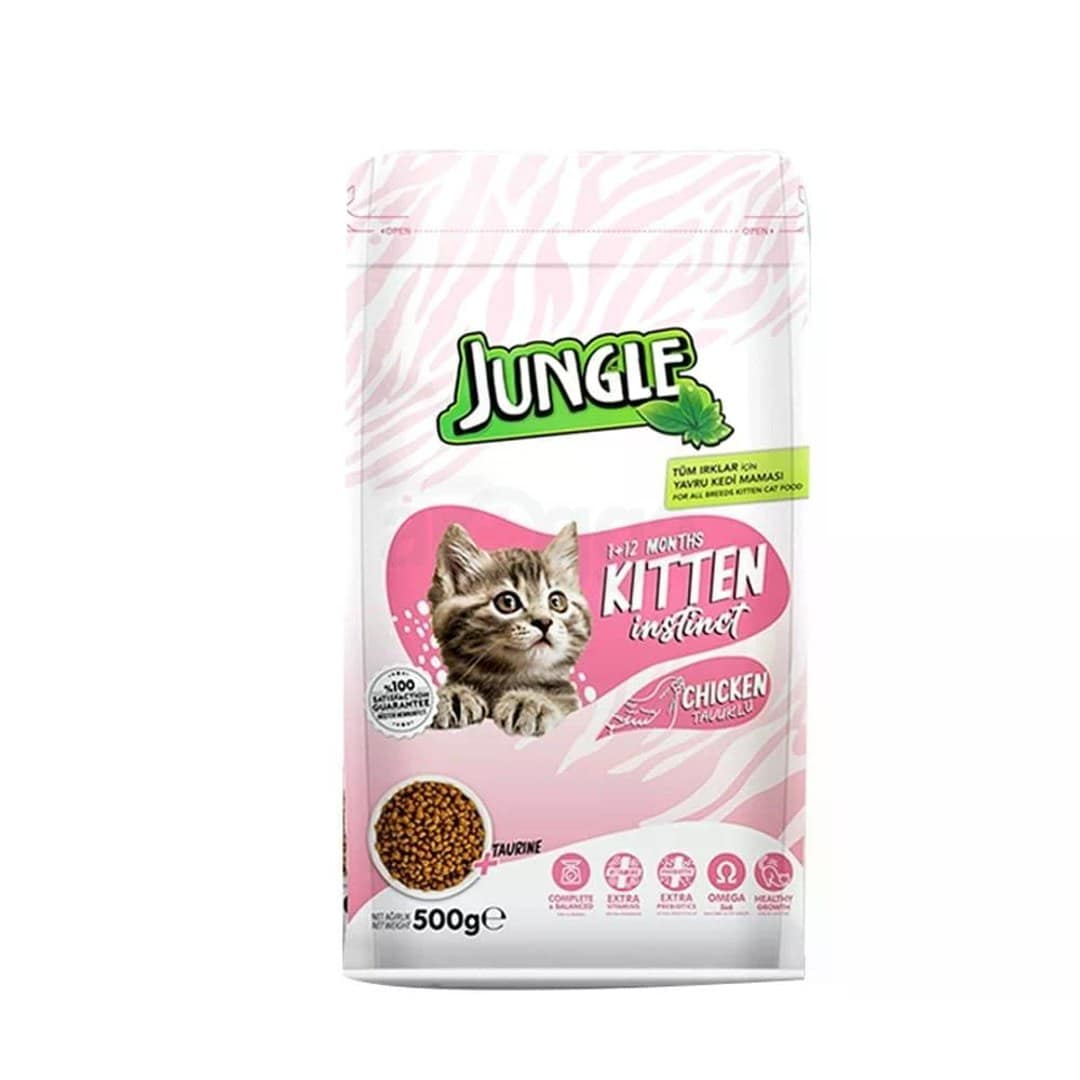 Jungle Kitten Dry Cat Food Chicken 500gm