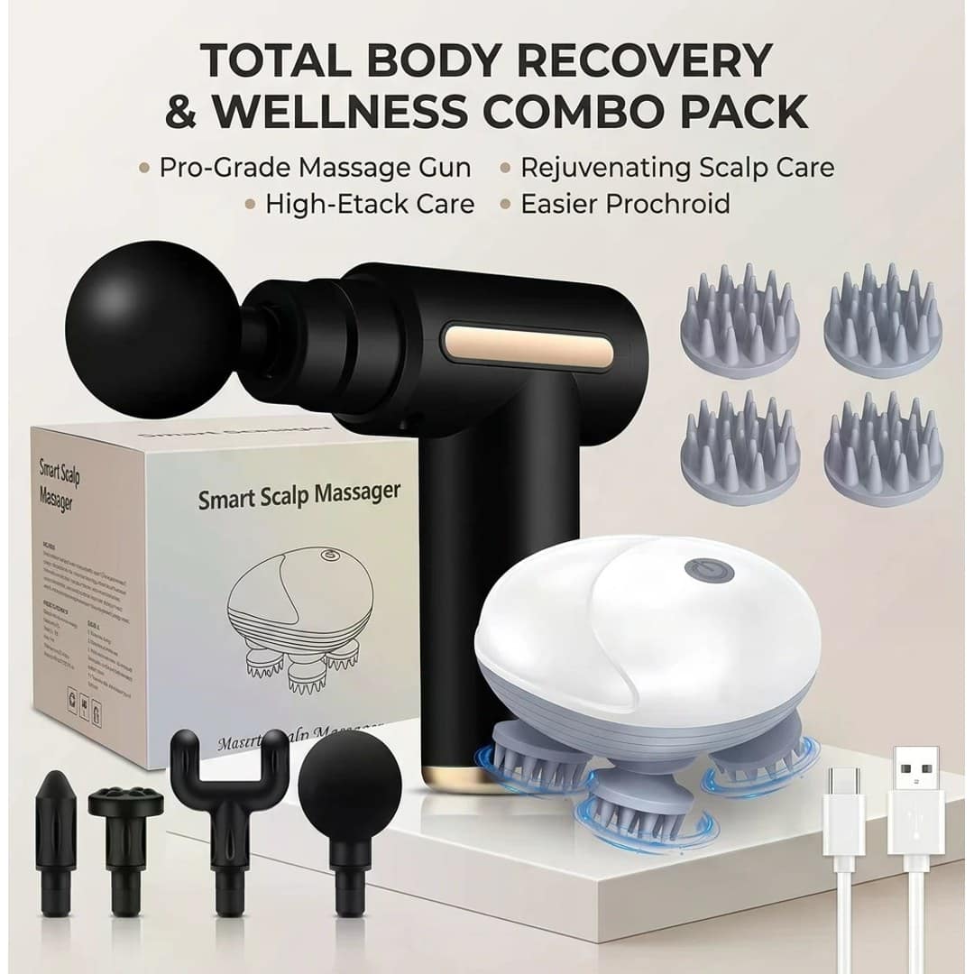 Total Body & Scalp Massager Combo Pack – Deep Tissue & Relaxation Kit