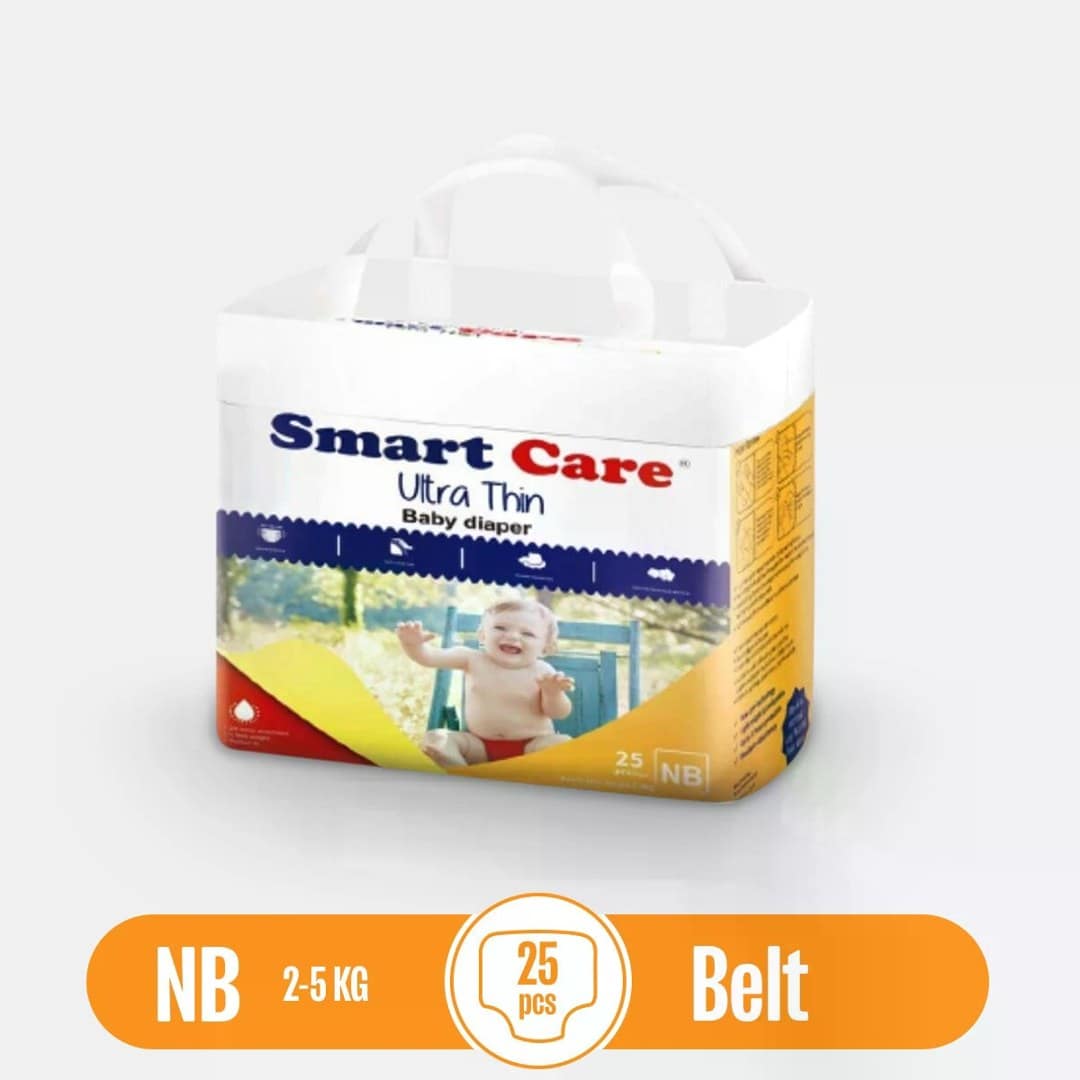 Smart Care Ultra Thin Belt Baby Diaper (2-5 kg) 25 pcs