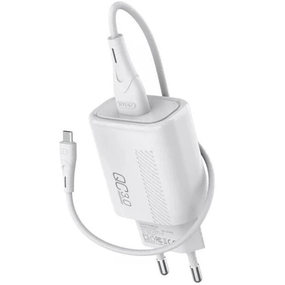 Yison C-H11-EU 18W Fast Charging Adapter with Micro USB Cable - White