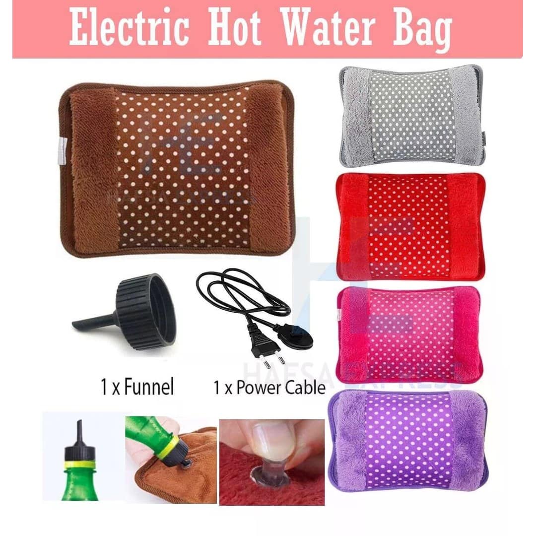 Electric Velvet Heating Pad/Hot Water/Heat Pouch Bag With Gel For Pain Relief Multicolor - Hot Water Bag- 1 Pcs