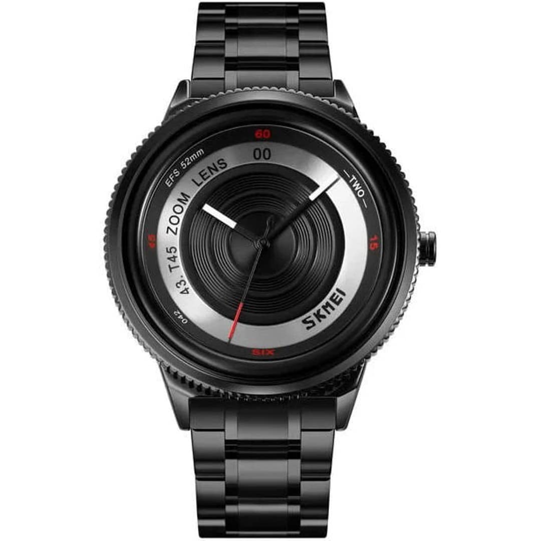 SKMEI 9267 Stainless Steel Watch for Men – Black