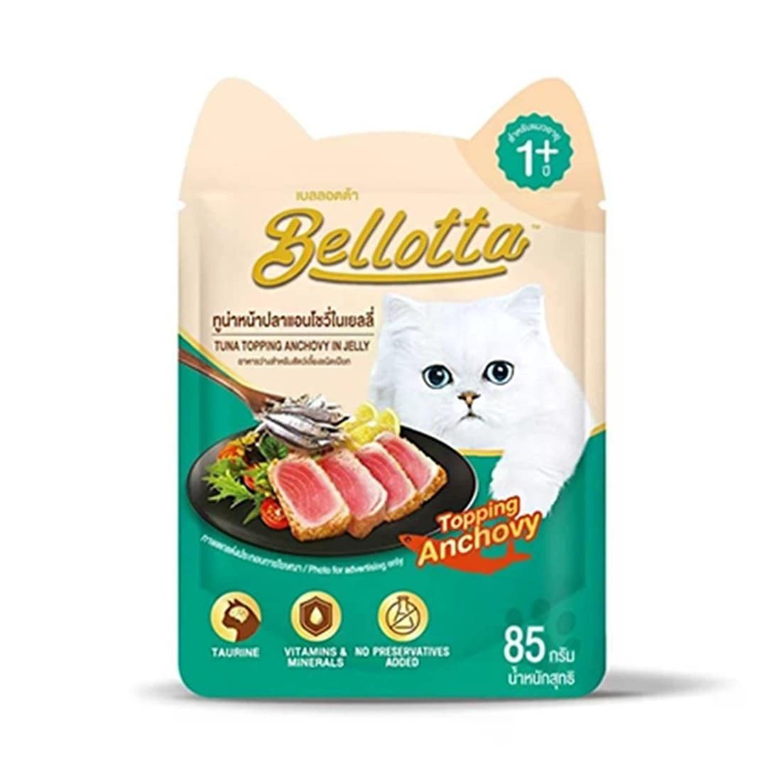 Bellotta Adult Cat Food Tuna Topping Anchovy in Jelly 85gm