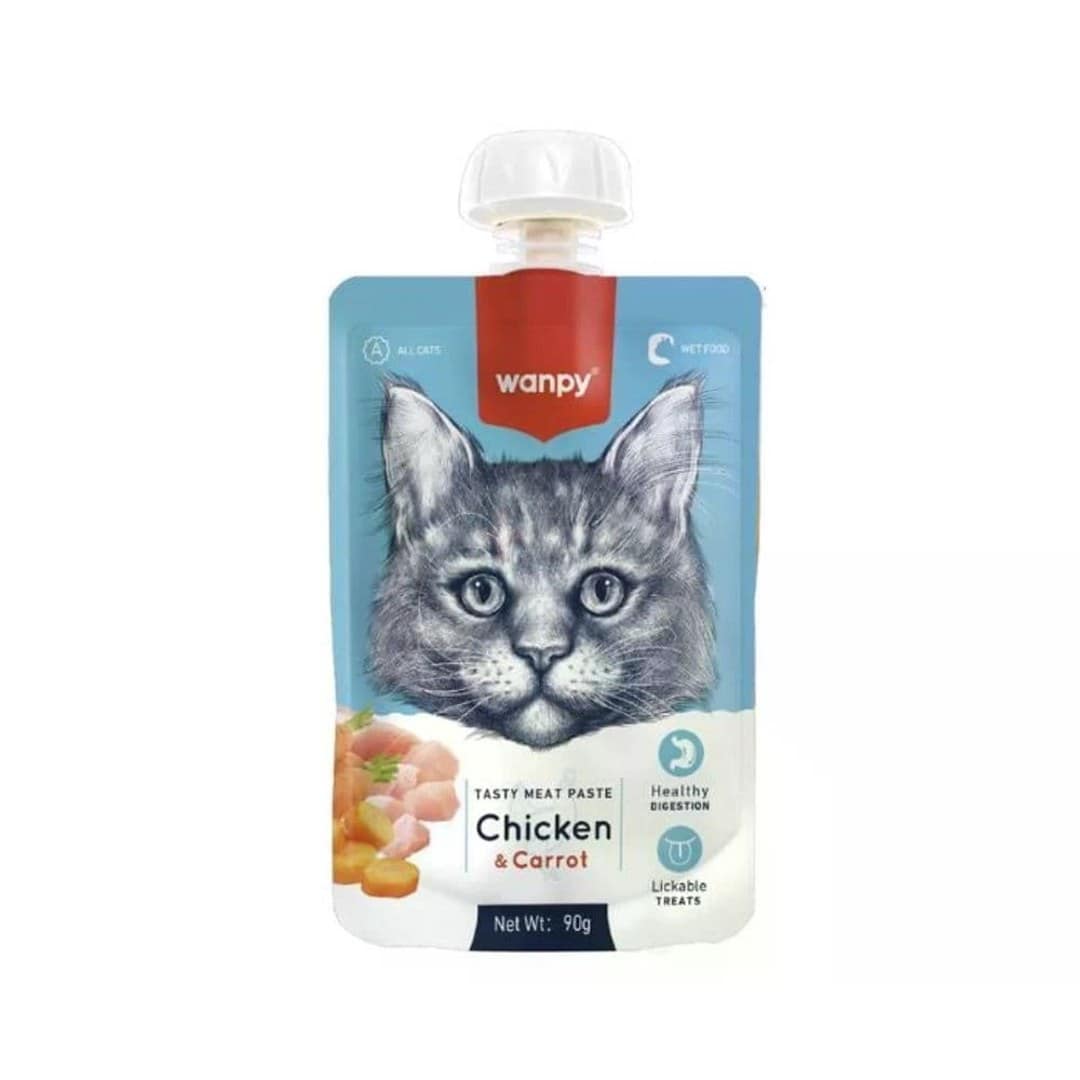 Wanpy Tasty Meat Paste Pouch Chicken Carrot 90gm