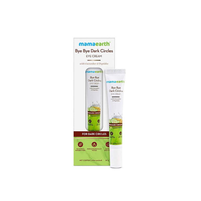 Mamaearth bye bye dark circles eye cream with cucumber & peptides for dark circles – 20ml