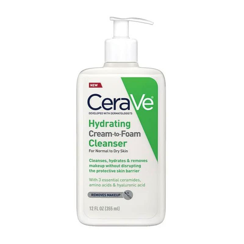 Cerave Hydrating Cream-to-Foam Cleanser – 355ml