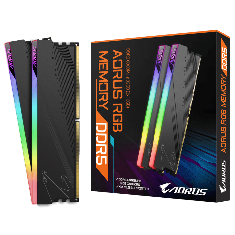 Gigabyte AORUS RGB 32GB DDR5 6000MHz Gray Heatsink Desktop RAM # ARS32G60D5R