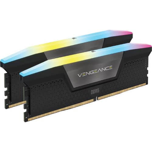 Corsair VENGEANCE® RGB 32GB (2x16GB) DDR5 DRAM 8000MT/s CL36 Memory Kit — Black